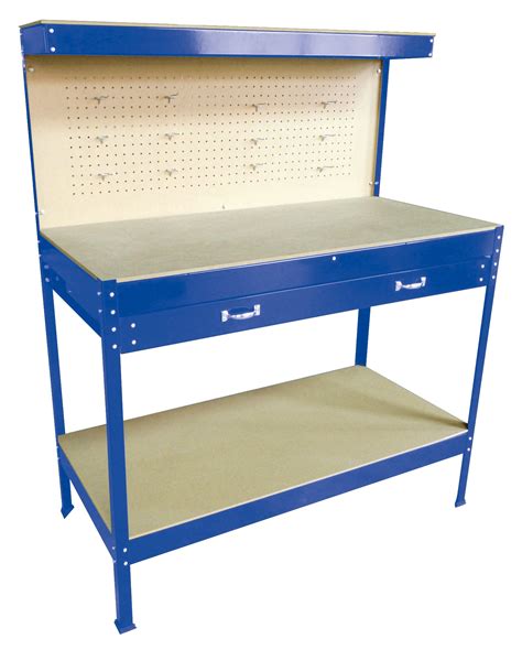 My goal was to build work table for my wife and i to use for medium duty work. New Blue Steel Tools Box Workbench Garage Workshop Table ...