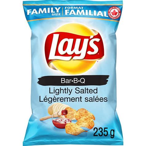 Lays Barbecue Lightly Salted Potato Chips 235g83 Oz Imported