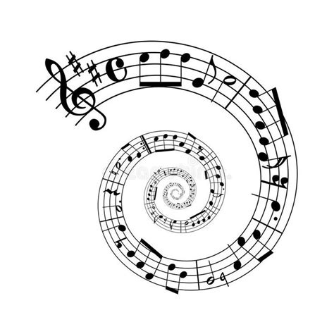 Spiral Sheet Music On White Background Sponsored Sheet Spiral