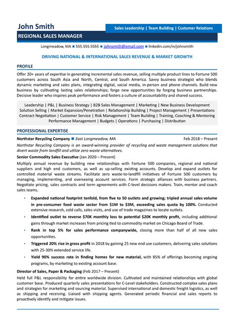 Best Regional Sales Manager Resume for 2023 [+Samples]