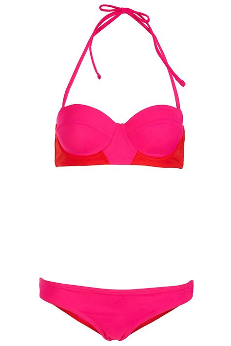 Red Colourblock Bikini Swimwear New In This Week New In Topshop