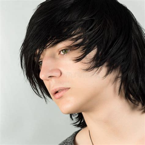 Emo Hairstyle For Boys Stock Image Image Of Person 127625549