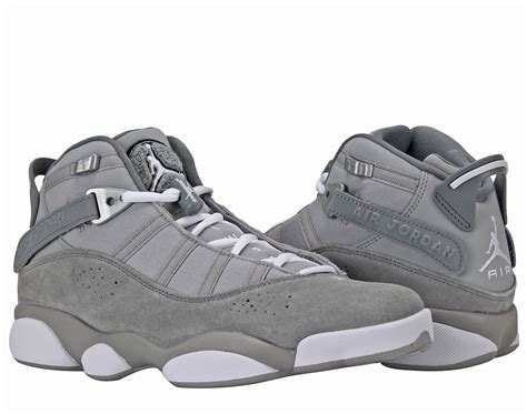 Nike Air Jordan 6 Rings Bg Greywhite Big Kids Basketball Shoes 323419