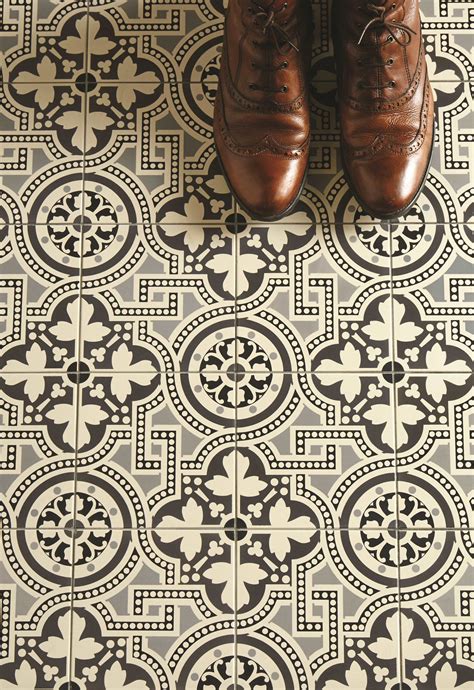 Our Salisbury Printed Tiles In A Monochrome Pattern Make A Statement In