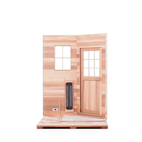 4 Person Corner Outdoor Hybrid Sauna Diamond Series Enlighten Saunas