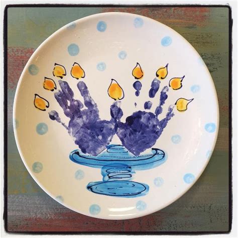 Oct 24 Hanukkah Ts Paint Pottery Create A Handprint Menorah
