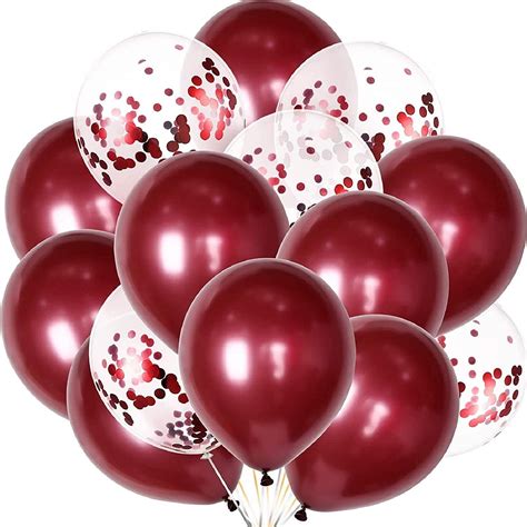 12 Inch Latex Burgundy Balloons Wine Balloons Confetti Balloons For