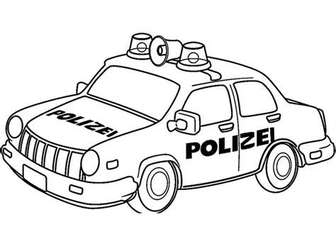 Malvorlage Polizeiauto – Kinder Malvorlagen Free