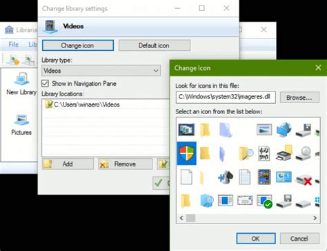 Cambia Le Icone Delle Librerie Predefinite In Windows 10 Windows 10