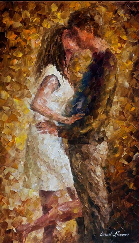 First Kiss Oil Painting On Canvas By Leonid Afremov 15 X25