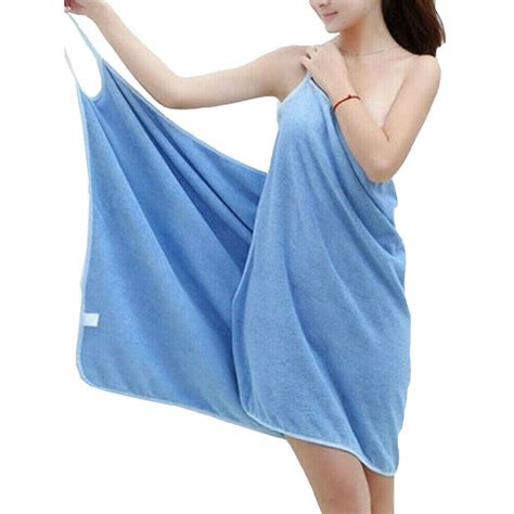 suefunskry suefunskry women quick dry bath towel bathrobes cloth robe beach spa body wrap