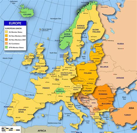 Labeled Map Of Europe