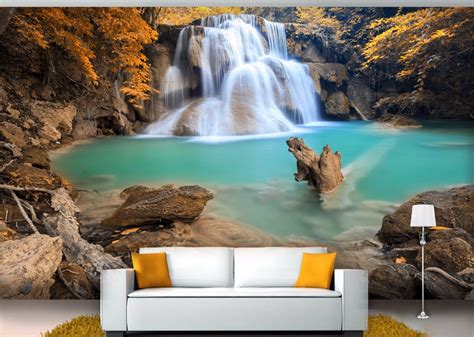 Papel De Parede 3d Cachoeiras Paisagens Fosco Luxo M² R 5200 Em