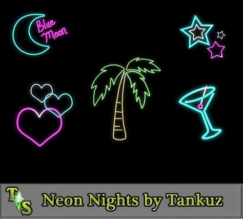 Neon Nights Lights By Tankuz Sims 3 Downloads Cc