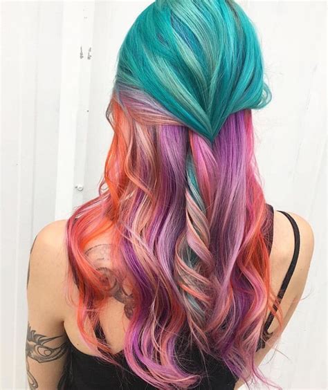 Multicolored Multicolored Bold Hair Color Artistic Hair Hair Inspiration Color