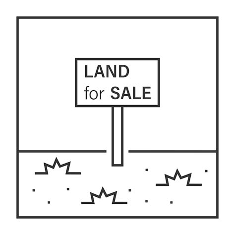 Premium Vector Land For Sale Vector Icon That Tract Of Land For Owned