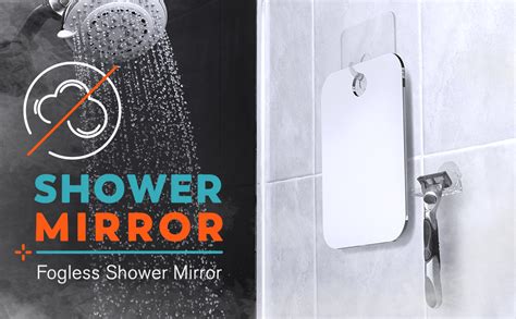 Honeybull Fogless Shower Mirror With Razor Holder Large 20x25cm Anti Fog Flat Mirror For