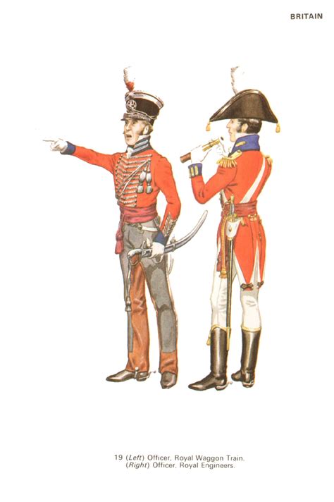 Left Officer Of The Royal Waggon Train And Officer Of The Royal