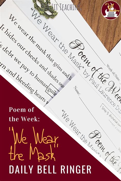 Poem Of The Week We Wear The Mask By Paul Laurence Dunbar In 2020