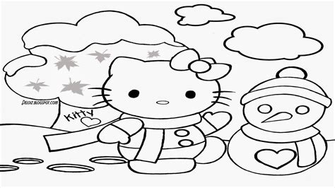 Gambar Hello Kitty Untuk Diwarnai