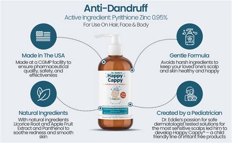 Dr Eddies Happy Cappy Medicated Shampoo For Children Treats Dandruff