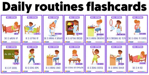 Daily Routine Flashcards