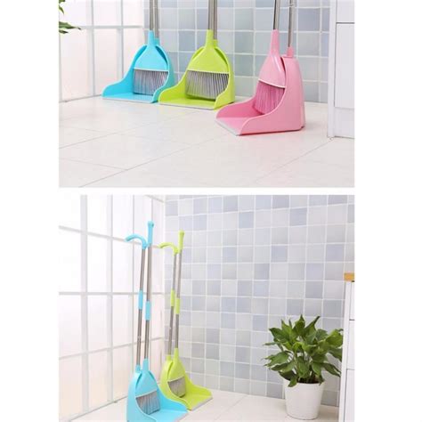 Osuki Japan Quality 2 In 1 Attractive Broom And Dustpan Green