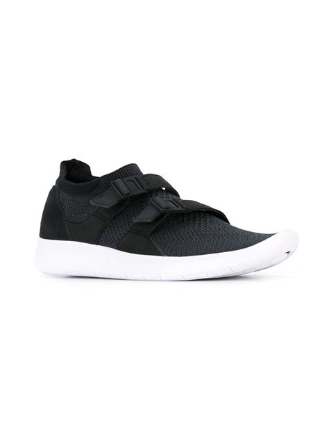 Nike Synthetic Double Strap Sneakers In Black For Men Lyst