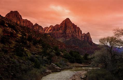 Sunset At Zion National Park Photograph By Ashutosh Madeshiya