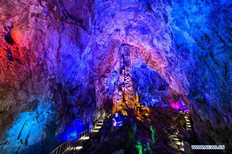 Scenery Of Karst Landscape Inside Furong Cave In Chinas Chongqing