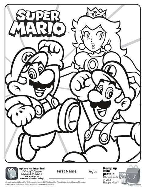 Coloring Pages Mario Characters