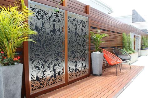 Urban Metal Outdoor Decorative Screens Stainless Steel Timber A