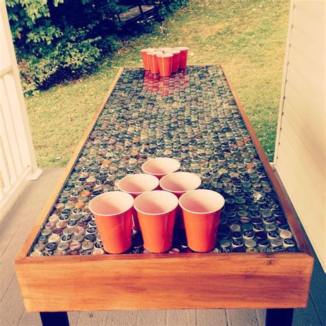 Diy Beer Pong Table Beerpongtable Beercaps Diy Beer Pong Table