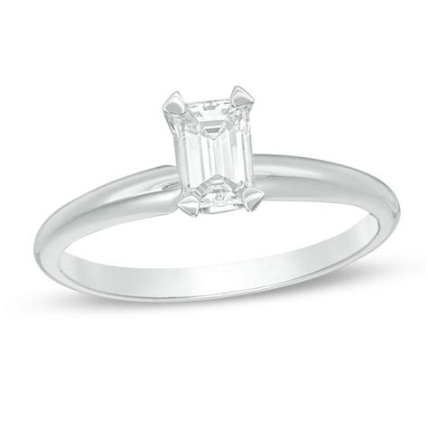 12 Ct Certified Emerald Cut Diamond Solitaire Engagement Ring In