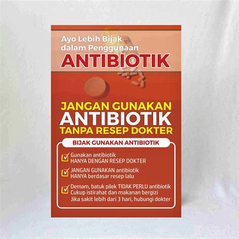 Jual Poster Jangan Gunakan Antibiotik Tanpa Resep Poster Farmasi
