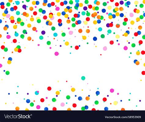 Colorful Confetti Background Isolated Royalty Free Vector