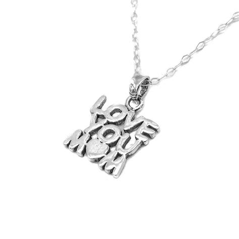 Love You Mom In Oval Chain Silver Necklace Philippines Silverworks Silverworks