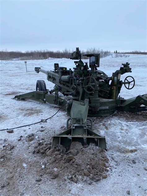 Royal Canadian Horse Artillery M777 155mm Shilo Frozen Gunner 22 March