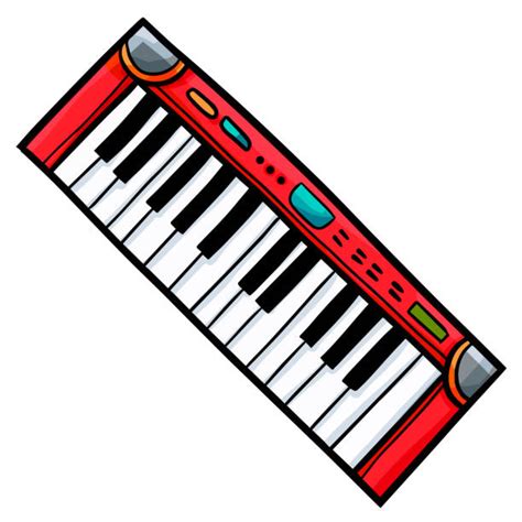 Best Cartoon Of A Piano Keyboards Illustrations Royalty Free Vector