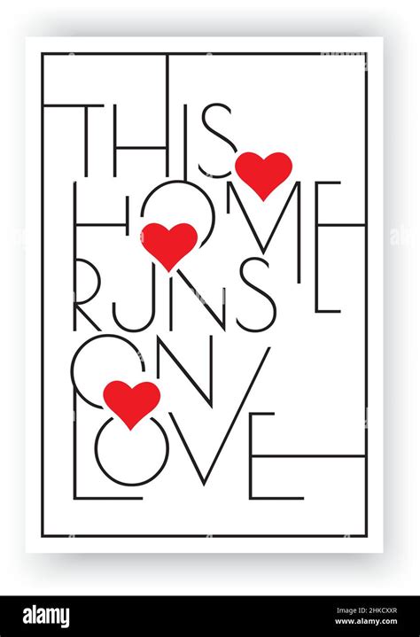 This Home Runs On Love Vector Wording Design Lettering Modern