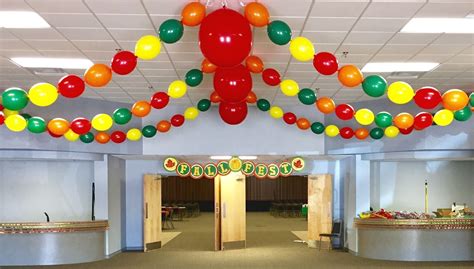 Fall Harvest Festival Balloon Ceiling Decor A Bright And Colorful