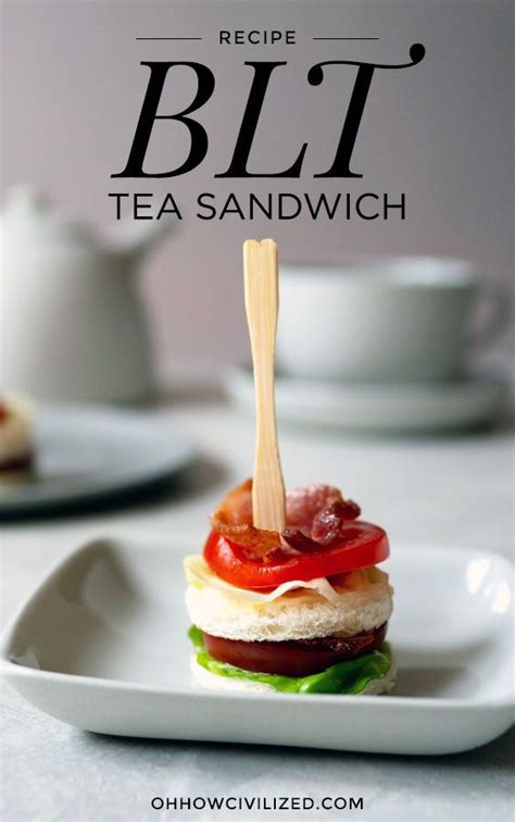 Blt Bacon Lettuce Tomato Tea Sandwich Perfect For Afternoon Tea And