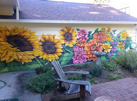 Flower Garden Murals For Outdoors Mural Wall