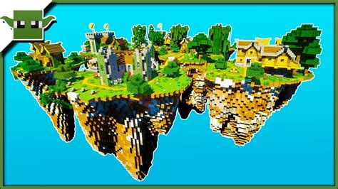 Minecraft Floating Island Extreme Village Transformation Youtube
