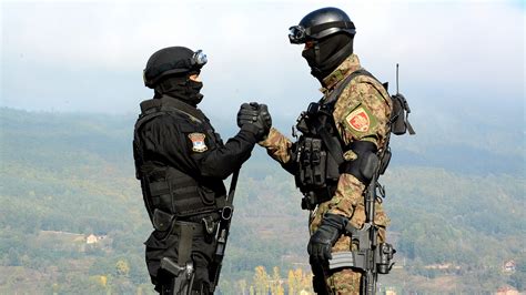 Police Special Forces Military Gun Weapon Handshake Uniform