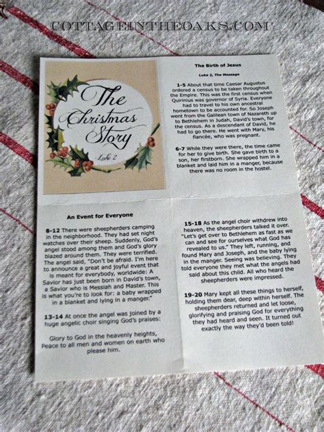 Christmas Story Booklet And 12 Days Free Christmas Printables Cottage