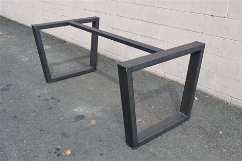 Large custom tables is one thing we do. Hand Made Industrial Style Steel Table Base by SteelDesign | CustomMade.com