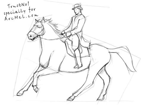 It is important to get the limb placement correct and to convey the speed that the running person is moving at. How to draw a rider step by step | ARCMEL.COM