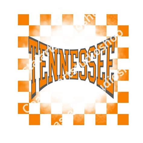 Tennessee Vols Png Svg Tn Volunteers Checkerboard Digital Download