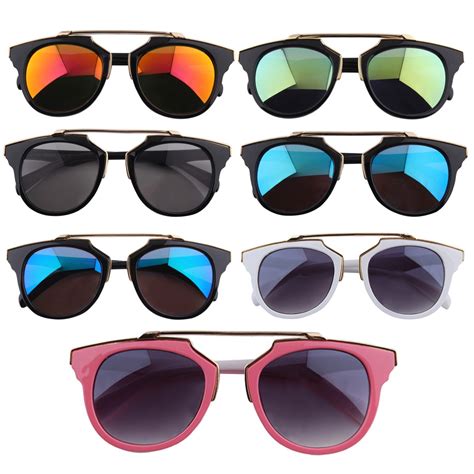 Cool Fashion Colorful Sunglasses Durable Frame Colorful Film Gray Lenses Bellechic